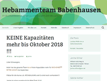 Tablet Screenshot of hebammenteam-babenhausen.de